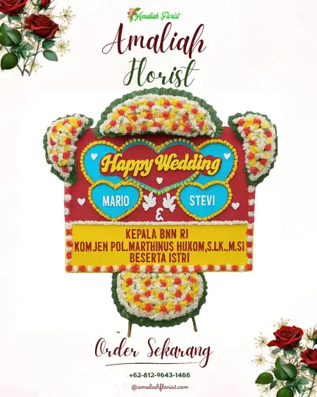 Papan Bunga Pernikahan Craken